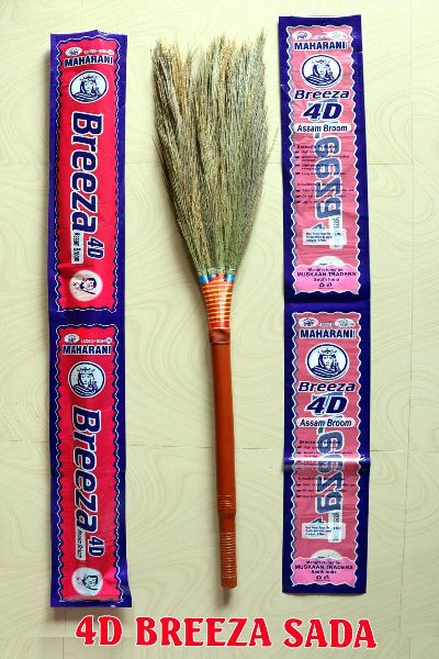Breeza 4D Sada Grass Broom, for Cleaning, Pattern : Plain