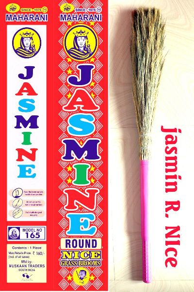 Jasmine R Grass Broom, for Cleaning, Pattern : Plain