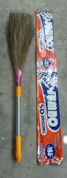 Jumbo 5D Grass Broom, For Cleaning, Pattern : Plain