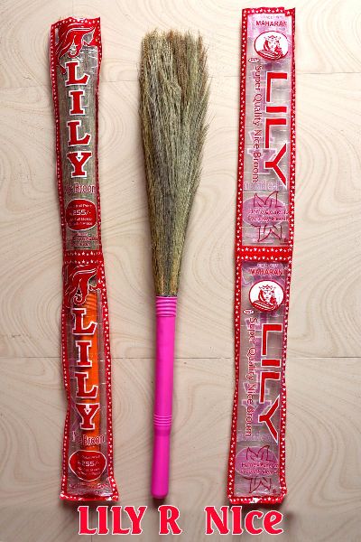 Lily R Grass Broom, for Cleaning, Pattern : Plain