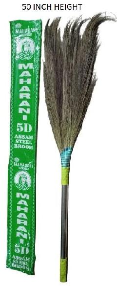 Maharani 5D Grass Broom, for Cleaning, Pattern : Plain