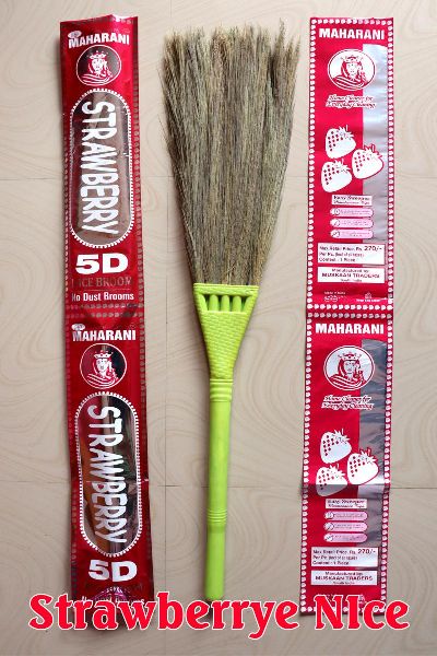 Strawberry Nice Grass Broom, for Cleaning, Pattern : Plain