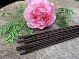 Charcoal Rose Incense Sticks, for Home, Office, Temples, Color : Black