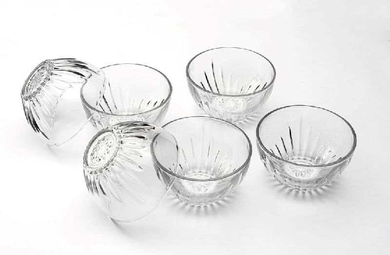 Round 6 Pcs Set Glass Bowls, for Rust Proof, Light Weight, Packaging Type : Thermocol Box