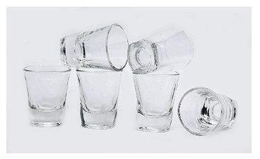 Round Shot Glass, for Drinking Use, Pattern : Plain