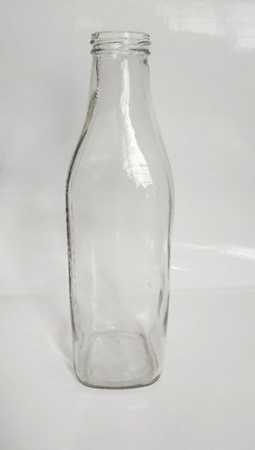 Square Glass Bottle, Color : Transparent