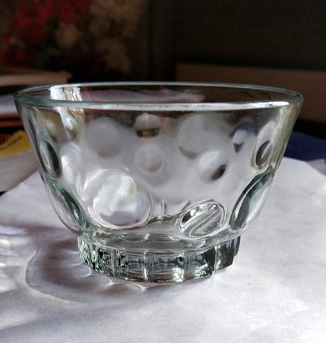 Round Transparent Glass Bowl, for Serving, Size : 250 mm