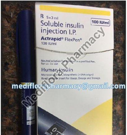 Actrapid Flexpen Injection, Composition : Soluble Insulin