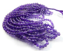 Polished Amethyst Faceted Ball Beads, for Clothing, Jewelry, Pattern : Plain