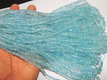 Polished Natural Aquamarine Faceted Beads, for Clothing, Jewelry, Pattern : Plain