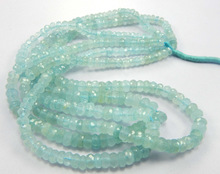 Polished Plain Natural Milky Aquamarine Beads, Size : Standard