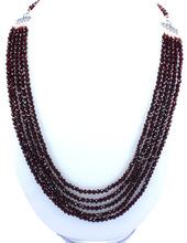 Natural Red Garnet Faceted Beads, for Clothing, Jewelry, Pattern : Plain