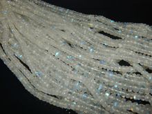 Plain Rainbow Moonstone Heishi Beads, Size : Standard