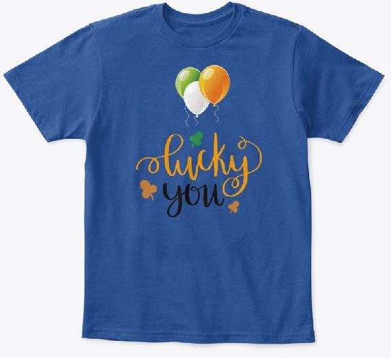 Round Plain Lucky Kids Premium T-shirt, Sleeves Type : Half Sleeves