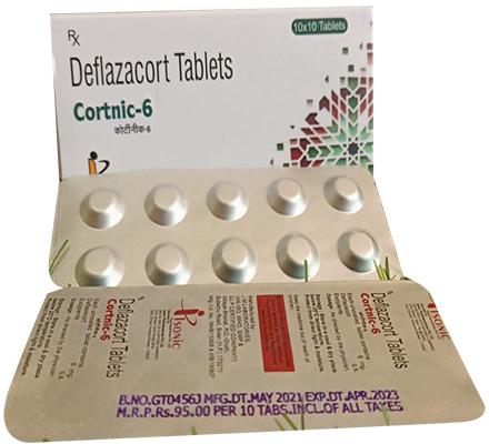 Deflazacort 6 Mg, Cortnic 6 Tablets, Shelf Life : 2 Yrs