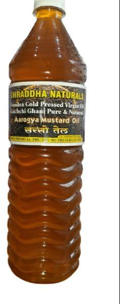 Shraddha Naturals Mustard Oil, for Cooking, Form : Liquid