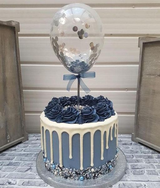 Balloon Cake Topper Confetti 5 Party Birthday Wedding - Etsy