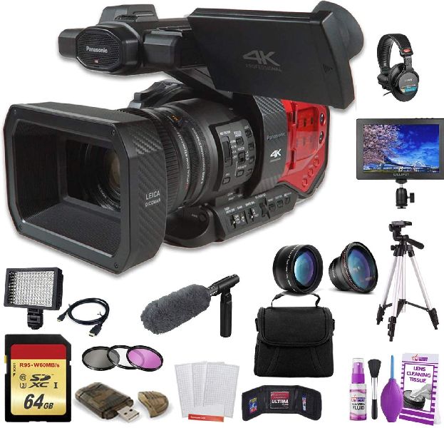 AG-DVX200PJ8 Professional Studio Camcorder, for Bank, College, Home Security, Office Security, Color : Black