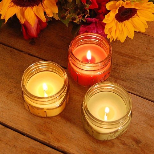 Paraffin Wax Jar Candles, for Smokeless, Fine Finished, Attractive Pattern, Technics : Machine Made