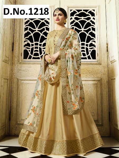 Silk Embroidered salwar suit F1218, Gender : Female