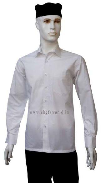 Plain Pure Cotton White Formal Shirt, Technics : Machine Made
