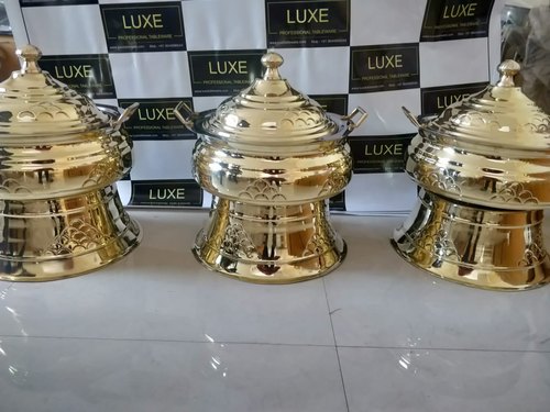Luxe Brass Chafing Dishes, Capacity : 7 Ltrs