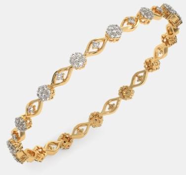 Polished Ladies Diamond Bangles, Feature : Attractive Pattern, Light Weight