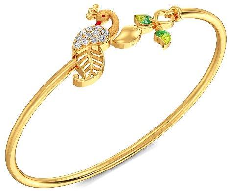 Buy quality 916 Gold Ladies Plain Designer Bracelet LB349 in Ahmedabad