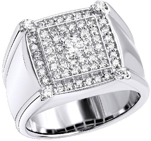 Polished Mens Diamond Ring, Purity : VVS1, VVS2
