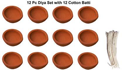 Clay Traditional Diya, Color : Red