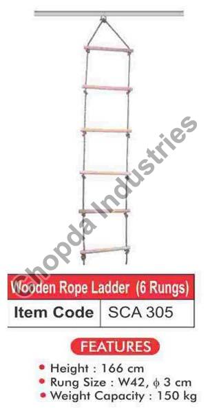 Polished Wooden Rope Ladders, for Construction, Industrial