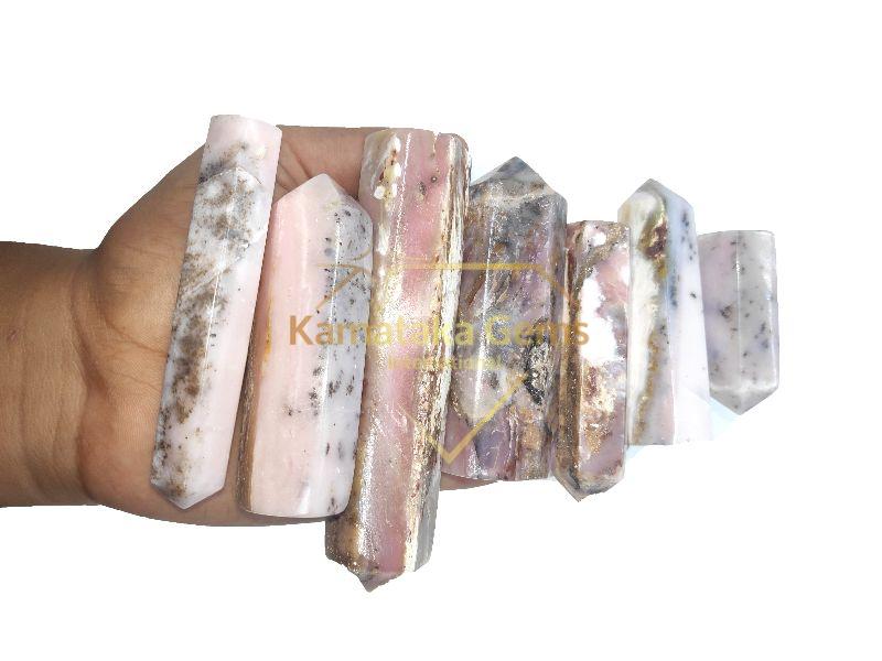 gemstone Pink Opal Towers, Size : 24mm, 45-65 at Rs 11.88 / Gram in ...