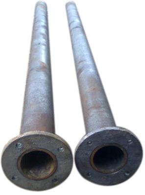 Polished Galvanized Iron GI Double Flange Pipe, Color : Silver