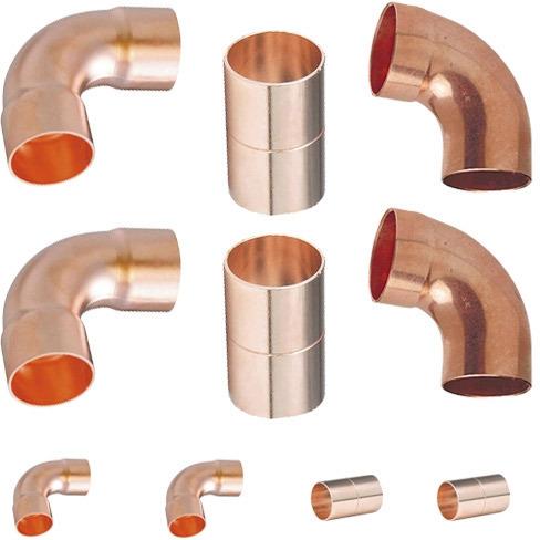 Copper Fittings, for Structure Pipe, Shape : Equal, Round