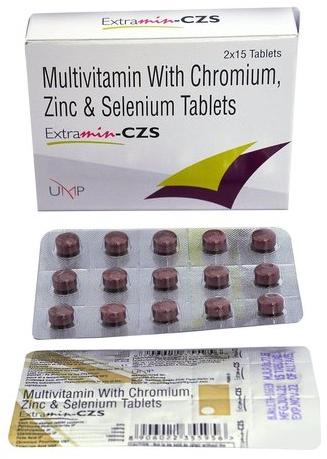 Multivitamin Chromium Zinc Tablet, Packaging Type : Box