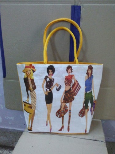 Printed Stylish Jute Shopping Bags, Specialities : Easy To Carry