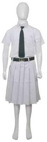 Plain Cotton Girls White School Uniform, Age Group : 10-15years, 15-20years, 5-10years