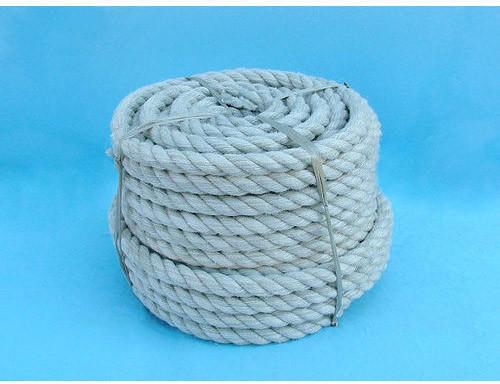 Braided Cotton Rope, Length : 100-200 m/reel, Color : White at