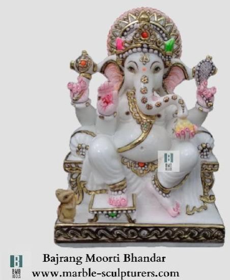White Marble Ganesh Statue