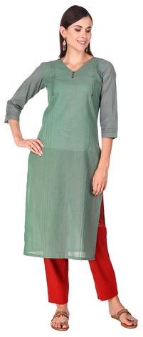 Plain ladies cotton kurti, Occasion : Casual Wear