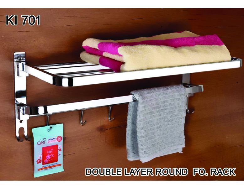 KI 701 Double Folding Towel Rack