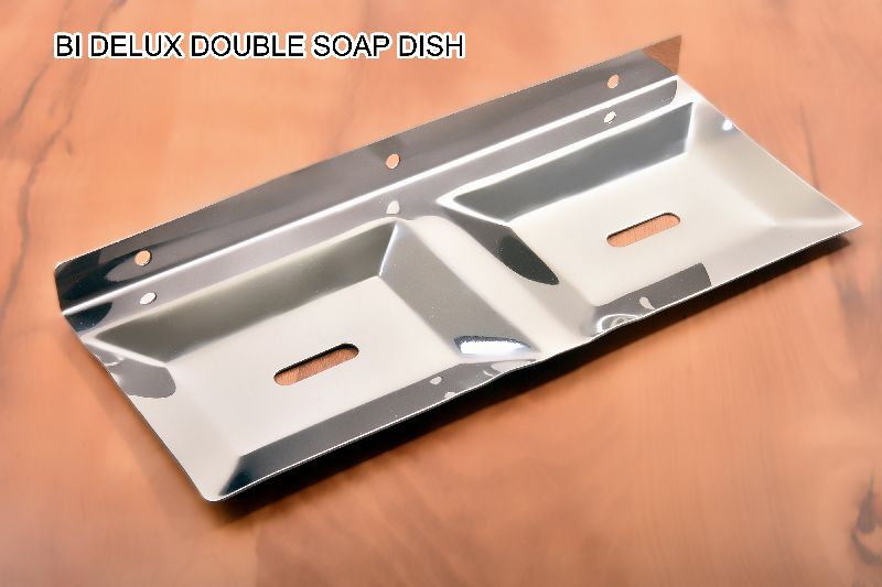 Stainless steel double soap dish