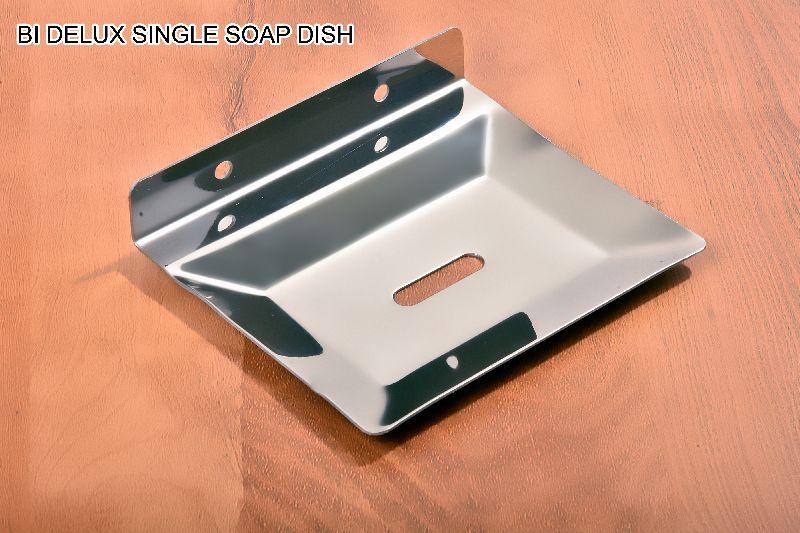 Stainless steel single soap dish