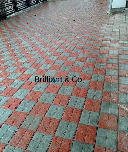 Rectangular Cement Designer brick pavers, Color : Red