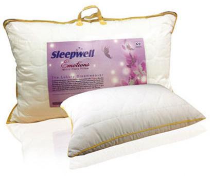 Sleepwell Plain Fiber Pillow, Color : White