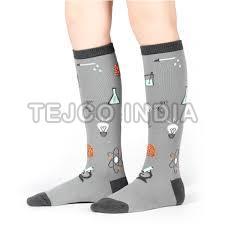 Printed Cotton Kids Knee High Socks, Feature : Comfortable, Easy Washable, Skin Friendly