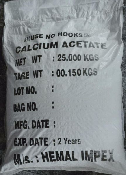 HEMAL IMPEX Calcium Acetate, CAS No. : 5743-26-0