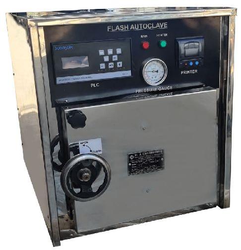 Rectangular Stainless Steel Vacuum Type Flash Autoclave, for Laboratory Use, Voltage : 220V