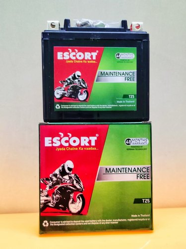 Escort TZ5 Motorcycle Battery, Voltage : 12V