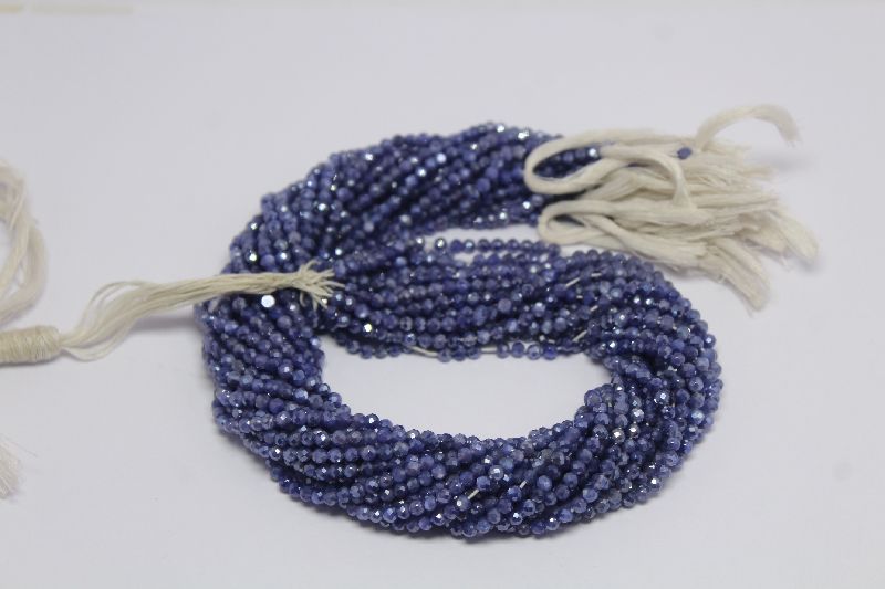 Blue Coated Moonstone Faceted Rondelle Beads, Packaging Type : Wooden Box, Velvet Box, Plastic Box